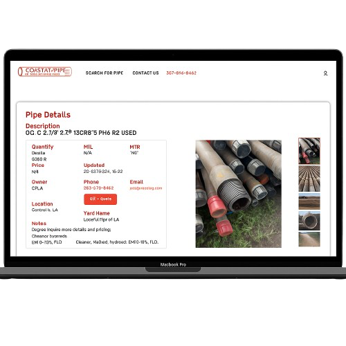 Captura de la App Pipe Vendors